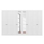 Armoire à portes battantes Skøp Blanc alpin / Miroir en cristal - 360 x 222 cm - 8 portes - Basic