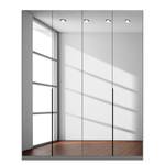 Draaideurkast Skøp donker spiegelglas - 181 x 222 cm - 4 deuren - Comfort