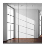 Drehtürenschrank SKØP Grauspiegel - 225 x 236 cm - 5 Türen - Classic