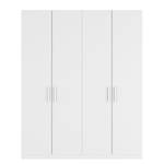 Armoire à portes battantes Skøp I Blanc alpin - 181 x 222 cm - 4 portes - Confort