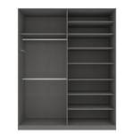 Kleiderschrank SKØP Eiche Sonoma Dekor/ Offen - 181 x 222 cm - 4 Türen - Comfort