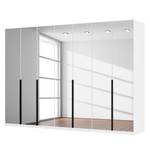 Armoire à portes battantes Skøp I Blanc alpin / Miroir en cristal - 315 x 222 cm - 7 portes - Premium