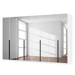 Armoire à portes battantes Skøp I Blanc alpin / Miroir en cristal - 360 x 222 cm - 8 portes - Basic