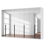Armoire à portes battantes Skøp I Blanc alpin / Miroir en cristal - 360 x 236 cm - 8 portes - Basic