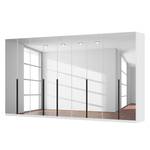 Armoire à portes battantes Skøp I Blanc alpin / Miroir en cristal - 405 x 222 cm - 9 portes - Premium