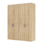 Armoire à portes battantes Skøp I Imitation chêne de Sonoma - 181 x 236 cm - 4 portes - Confort