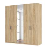 Drehtürenschrank SKØP I Eiche Sonoma Dekor/ Kristallspiegel - 225 x 236 cm - 5 Türen - Premium