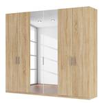 Armoire à portes battantes Skøp I Imitation chêne de Sonoma / Miroir en cristal - 270 x 236 cm - 6 portes - Premium