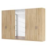 Armoire à portes battantes Skøp I Imitation chêne de Sonoma / Miroir en cristal - 360 x 236 cm - 8 portes - Confort
