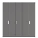 Armoire à portes battantes Skøp I Graphite - 225 x 236 cm - 5 portes - Classic