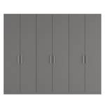 Armoire à portes battantes Skøp I Graphite - 270 x 222 cm - 6 portes - Confort