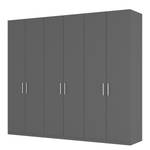 Armoire à portes battantes Skøp I Graphite - 270 x 236 cm - 6 portes - Confort