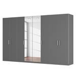 Armoire à portes battantes Skøp I Graphite / Miroir en cristal - 360 x 222 cm - 8 portes - Premium