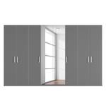 Armoire à portes battantes Skøp I Graphite / Miroir en cristal - 360 x 222 cm - 8 portes - Premium