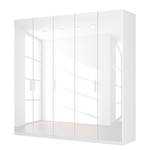 Armoire à portes battantes Skøp I Blanc brillant - 225 x 222 cm - 5 portes - Premium