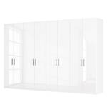 Drehtürenschrank SKØP I Hochglanz Weiß - 360 x 236 cm - 8 Türen - Basic