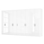 Armoire à portes battantes Skøp I Blanc brillant - 405 x 236 cm - 9 portes - Premium