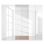 Armoire à portes battantes Skøp I Blanc brillant / Miroir en cristal - 270 x 236 cm - 6 portes - Premium