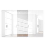 Armoire à portes battantes Skøp I Blanc brillant / Miroir en cristal - 360 x 236 cm - 8 portes - Basic