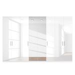 Armoire à portes battantes Skøp I Blanc brillant / Miroir en cristal - 360 x 236 cm - 8 portes - Confort