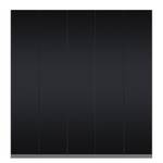Armoire à portes battantes Skøp I Verre mat noir - 225 x 236 cm - 5 portes - Confort