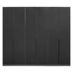 Armoire à portes battantes Skøp I Verre mat noir - 270 x 236 cm - 6 portes - Basic