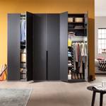 Armoire à portes battantes Skøp I Verre mat noir - 270 x 236 cm - 6 portes - Basic