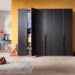 Armoire à portes battantes Skøp I Verre mat noir - 270 x 236 cm - 6 portes - Basic