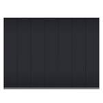 Draaideurkast Skøp I grafietkleurig/zwart mat glas - 315 x 236 cm - 7 deuren - Comfort