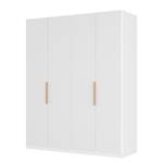 Armoire à portes battantes Skøp I Verre mat blanc - 181 x 236 cm - 4 portes - Classic