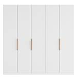 Armoire à portes battantes Skøp I Verre mat blanc - 225 x 222 cm - 5 portes - Premium