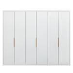 Armoire à portes battantes Skøp I Verre mat blanc - 270 x 222 cm - 6 portes - Classic