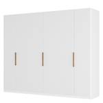 Armoire à portes battantes Skøp I Verre mat blanc - 270 x 236 cm - 6 portes - Confort