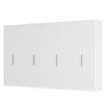 Armoire à portes battantes Skøp I Verre mat blanc - 360 x 236 cm - 8 portes - Basic