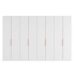 Armoire à portes battantes Skøp I Verre mat blanc - 360 x 236 cm - 8 portes - Confort