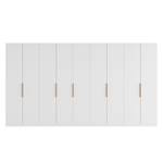 Armoire à portes battantes Skøp I Verre mat blanc - 405 x 222 cm - 9 portes - Confort