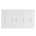 Armoire à portes battantes Skøp I Verre mat blanc - 405 x 236 cm - 9 portes - Basic