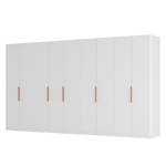 Armoire à portes battantes Skøp I Verre mat blanc - 405 x 236 cm - 9 portes - Classic