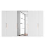 Armoire à portes battantes Skøp I Verre blanc mat / Miroir en cristal - 360 x 222 cm - 8 portes - Basic