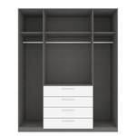 Armoire à portes battantes Skøp II Blanc alpin - 181 x 222 cm - 4 portes - Basic