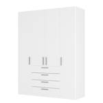 Armoire à portes battantes Skøp II Blanc alpin - 181 x 236 cm - 4 portes - Premium