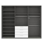 Drehtürenschrank SKØP III Alpinweiß/ Kristallspiegel - 270 x 236 cm - 6 Türen - Premium