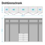 Drehtürenschrank SKØP II Eiche Sonoma Dekor - 360 cm (8-türig) - 236 cm - Premium - 360 x 236 cm - 8 Türen - Premium