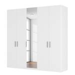 Armoire à portes battantes Skøp II Blanc alpin / Miroir en cristal - 225 x 222 cm - 5 portes - Premium