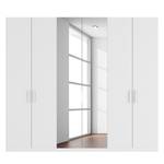 Armoire à portes battantes Skøp II Blanc alpin / Miroir en cristal - 270 x 236 cm - 6 portes - Basic