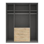 Armoire à portes battantes Skøp II Imitation chêne de Sonoma - 181 cm (4 portes) - 222 cm - Basic - 181 x 222 cm - 4 portes - Basic