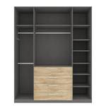 Drehtürenschrank SKØP II Eiche Sonoma Dekor - 181 cm (4-türig) - 222 cm - Comfort - 181 x 222 cm - 4 Türen - Comfort