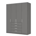 Armoire à portes battantes Skøp II Graphite - 181 x 222 cm - 4 portes - Classic