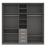 Armoire à portes battantes Skøp II Graphite - 225 x 236 cm - 5 portes - Confort