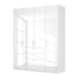 Armoire à portes battantes Skøp II Blanc brillant - 181 x 222 cm - 4 portes - Basic